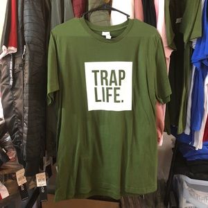 Shirts - Trap Life Tee - Olive Shirts - Trap Life Tee - Olive